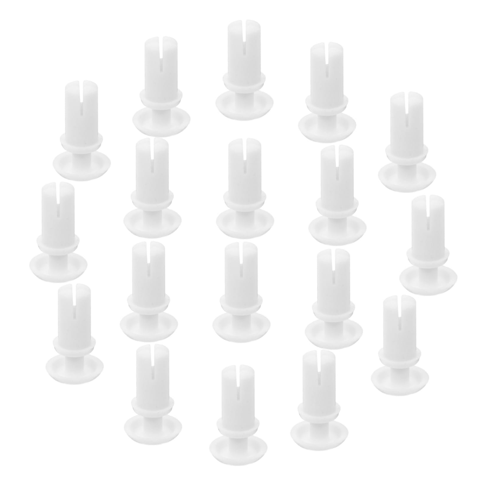 Unomor 100pcs Plastic Expansion Buckle Anchor Screws Headlamp Assembly Grommet Retainer Clip Nut Drywall Screws Drywall Anchors Self Drilling Microwave Push Button White Nylon
