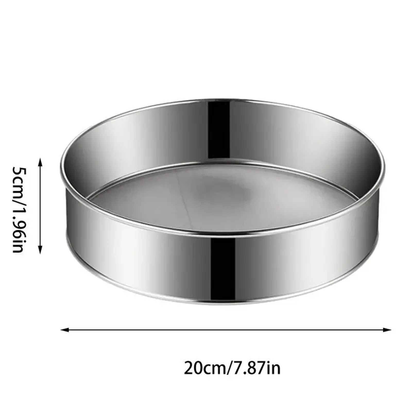 2 uds tamiz de harina Redondo colador Malla Gruesa azúcar en Polvo Redonda 20cm para Cocina