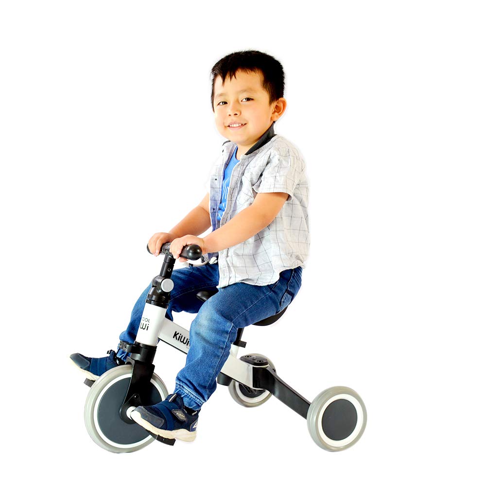 XUANYU 4 en 1 Triciclo Evolutivo Niño Bicicleta con Pedales Desmontables para Niños 1-7 Años, Mini Bicicleta/Andador con Asa Parental, Bicicleta