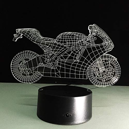 LEDMOMO 3D Lampe Nachtlicht Stimmungslicht Tischlampen Motorrad
