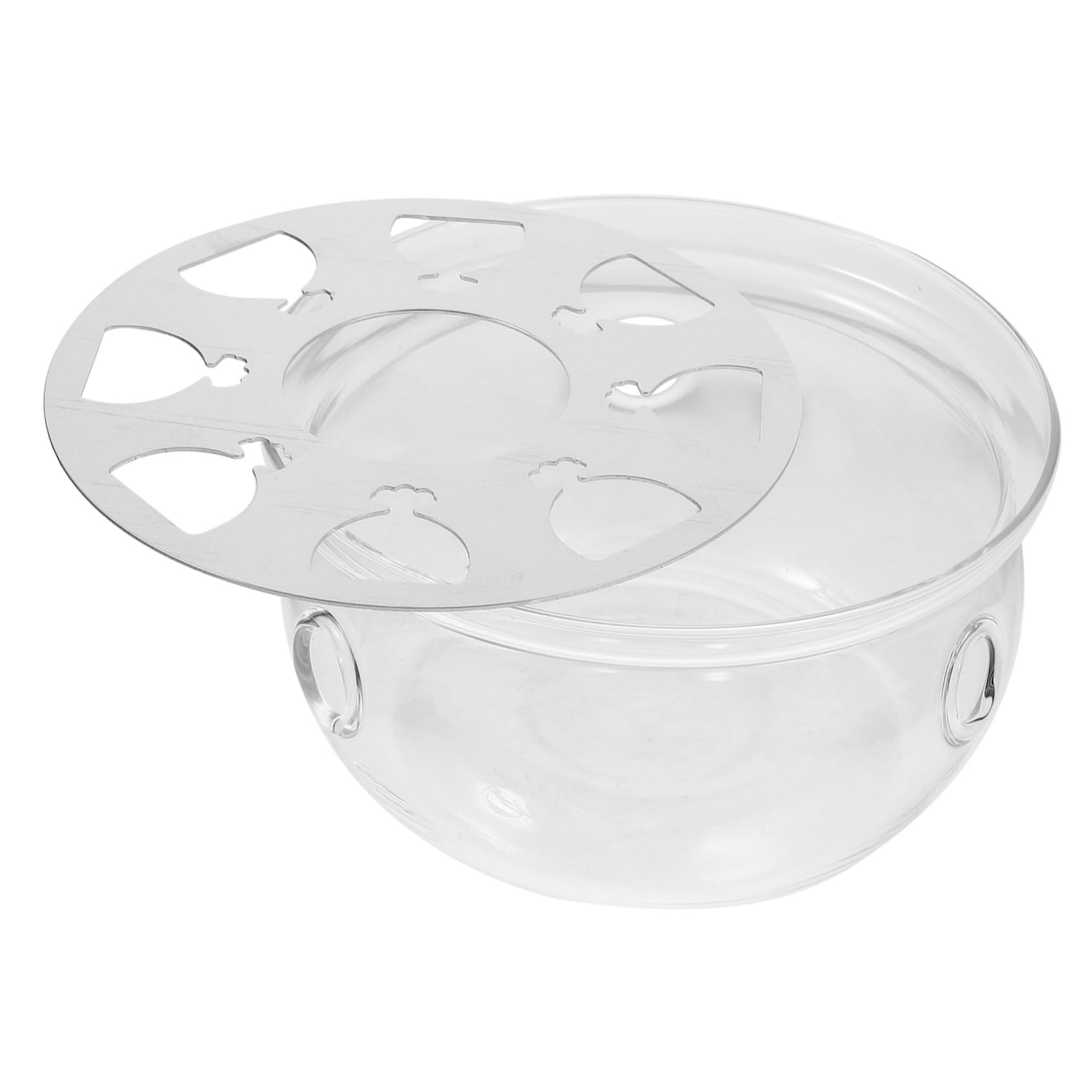 ABOOFAN Transparent Teapot Warmer with Insulation Base for Tea Ceremony Supply for Home Office Use Smooth Surface for Safe Handling for Warming Tea Food