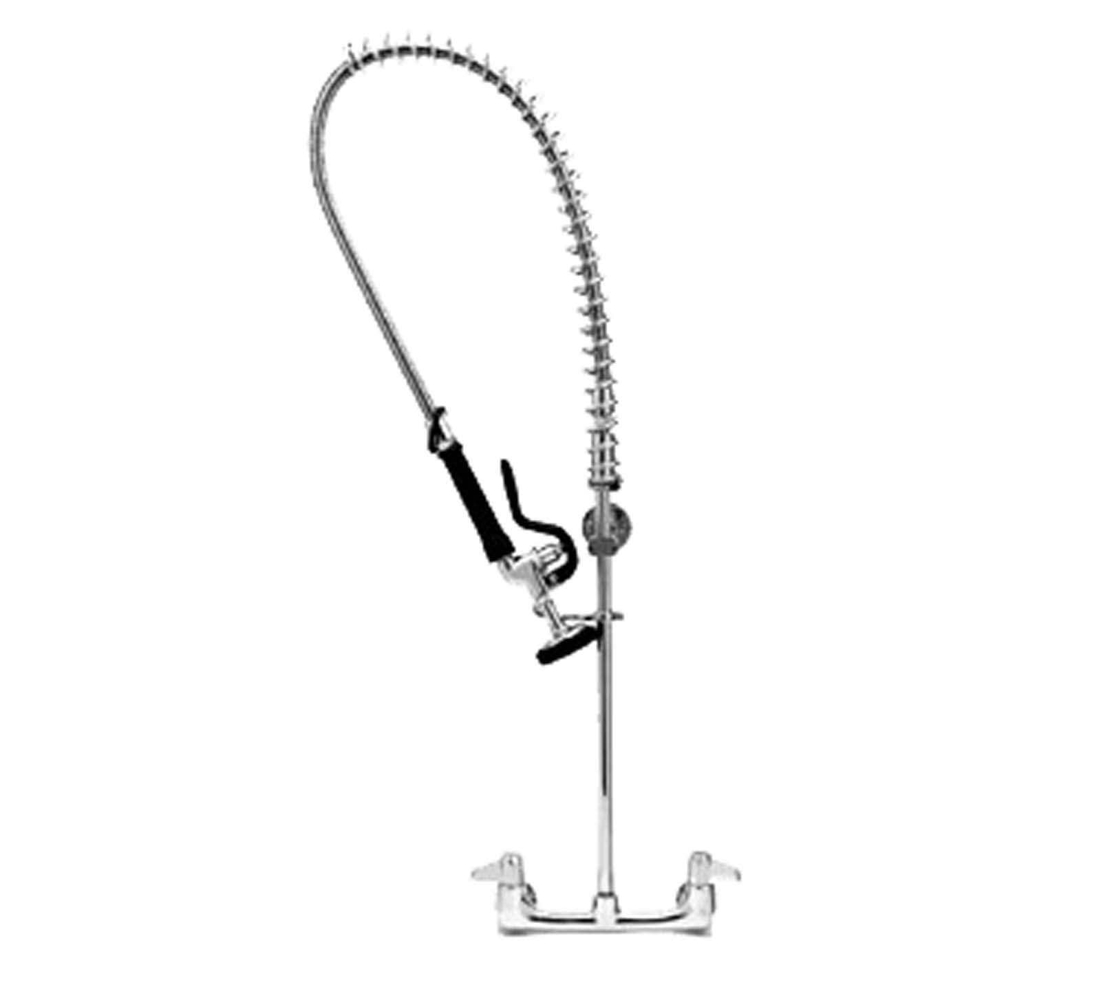 T&S Brass 5PR-8W00-C Wall Mount Pre-Rinse Unit with Low-Flow Spray Valve, 8-Inch, Polished