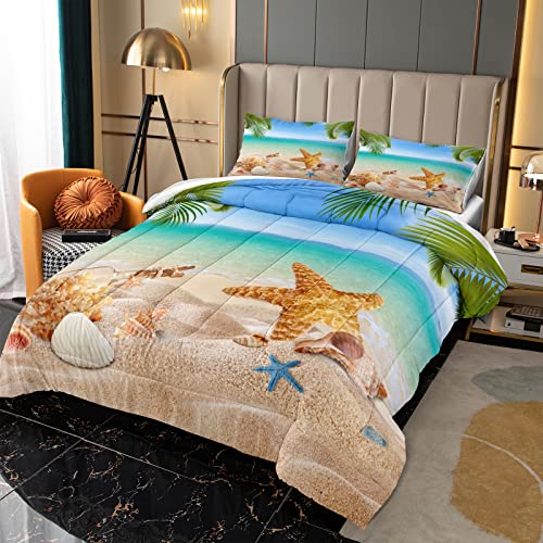 Move Over Ocean Beach Comforter Set King Size Coastal Bedding Set Sea