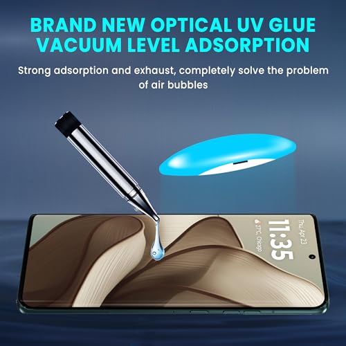 Image of FIRST MART UV Privacy Tempered Glass for Motorola Edge 50 | Anti-Spy 9H Curved Screen Protector, Edge-to-Edge, Case-Friendly | 1 Pack
