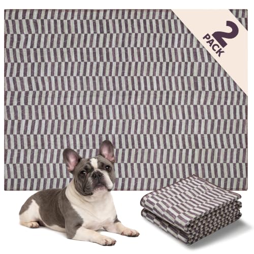 Image of Lovewag Reusable Washable Dog Pee Pads, Mahogany Weave 36x48, 2 Pack