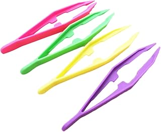 4PCS Plastic Tweezers Beads Small Disposable Tweezers Tools Forceps for Crafts Making Supplies Plastic Tweezers,First Aid Tweezers,Tweezers for Kids,Beads Tweezers,DIY Crafts Tool