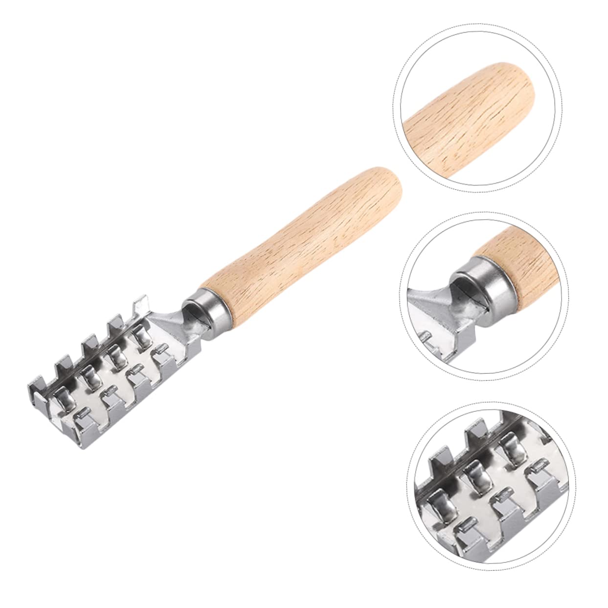 Garneck Fischschuppenentferner Set - 2-tlg. Fischschaber Mit Holzgriff