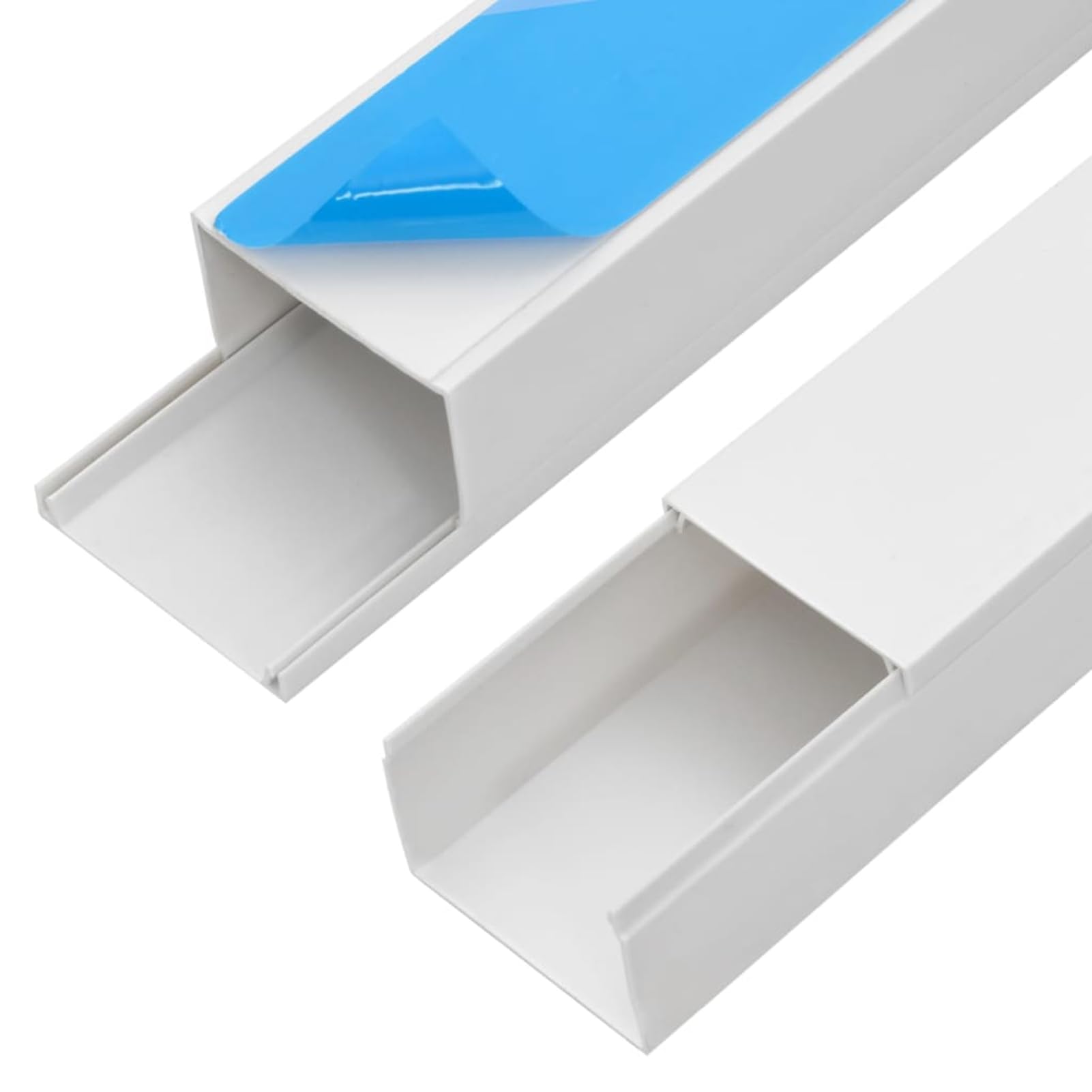 PVC Kabelkanal Selbstklebend 60x40mm Weiß Kabelrohr Kabelschutz Kabelführung für Kabelmanagement im Büro und Zuhause 155949