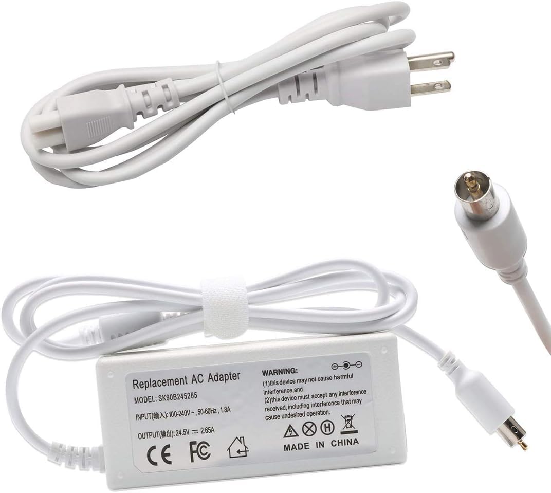 Adattatore CA di ricambio per caricabatterie per computer portatile, 65 W, 24,5 V, 2,65 A, compatibile con Apple Powerbook iBookG4, iBook, serie G4, 15 pollici con dimensioni 7,7 mm x 2,5 mm