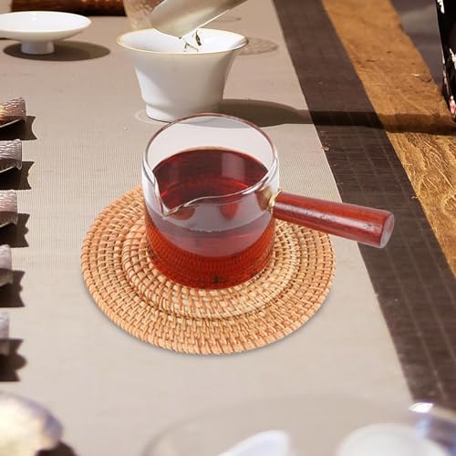 Sets de table ronds en rotin 16cm et dessous de plat isolants