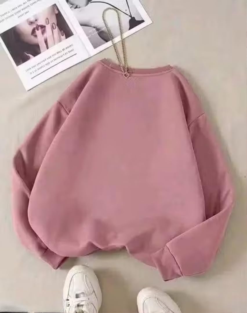 DS Divisha Women’s Winter Sweatshirt | Soft Warm Long Sleeve Pullover | Casual Comfortable Winter Wear Sweatshirt for Women (in, Alpha, M, Regular, Dusty Rose) 2