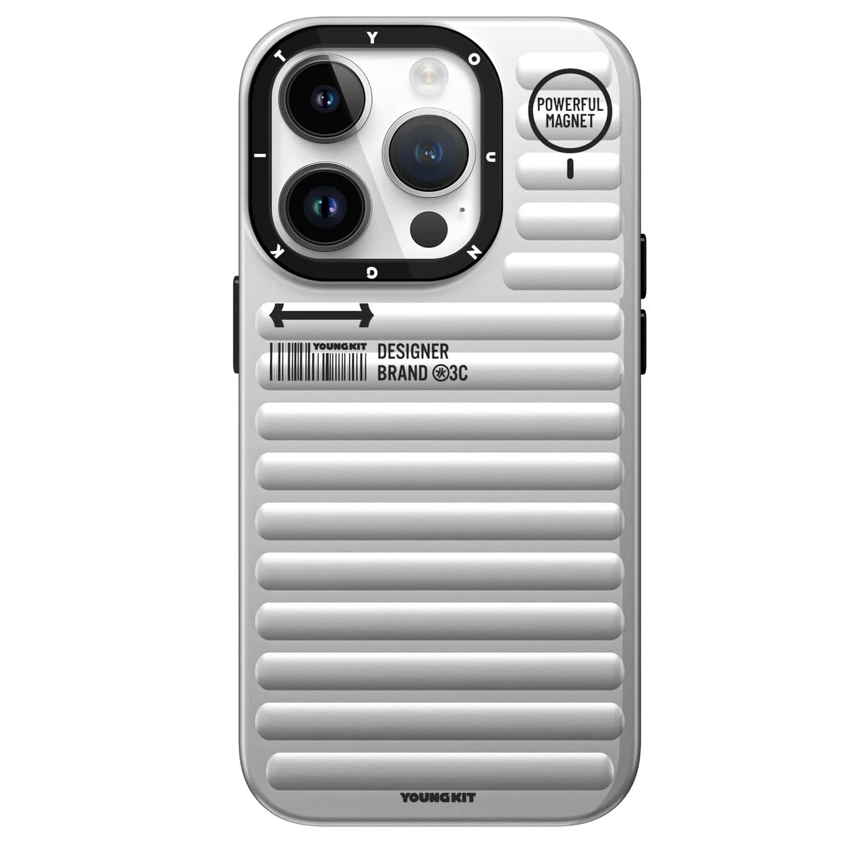 E-Sell Enterprise, YoungKitt True Color Series Luggage-Inspired Case for Apple iPhone 14 Pro Max [Military Grade Protection] Hard & Soft Bumper Anti-Scratch Protective Shockproof Cover (Silver) (B0D5VRLSYW) Amazon Price History, Amazon Price Tracker