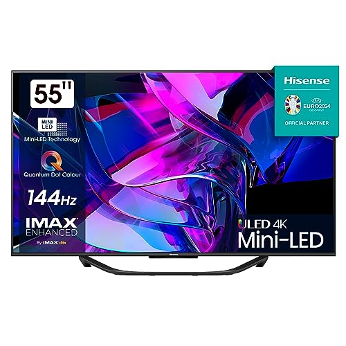 Hisense 55U7KQ MiniLED VIDAA Smart TV, 55 Pulgadas Televisor, Quantum