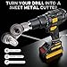 Electric Drill Sheet Metal Cutter Attachment Nibbler, Titanium Steel Gear, Fits 12V-21V Cordless/Corded Drills, Cuts Flat Iron Steel Copper Aluminum Sheets, HVAC Duct & Flashing DIY Repair (1pcs)