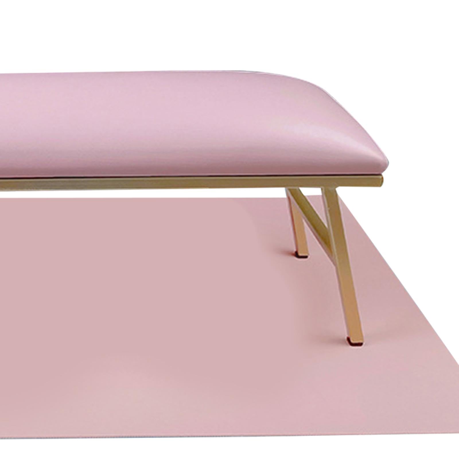 Almohada para Uñas Set Cojín Reposabrazos Tapete Manicura Relleno Suave Impermeable Estructura Metal Duradera Adecuada para Manicuristas Estudiantes, Rosado