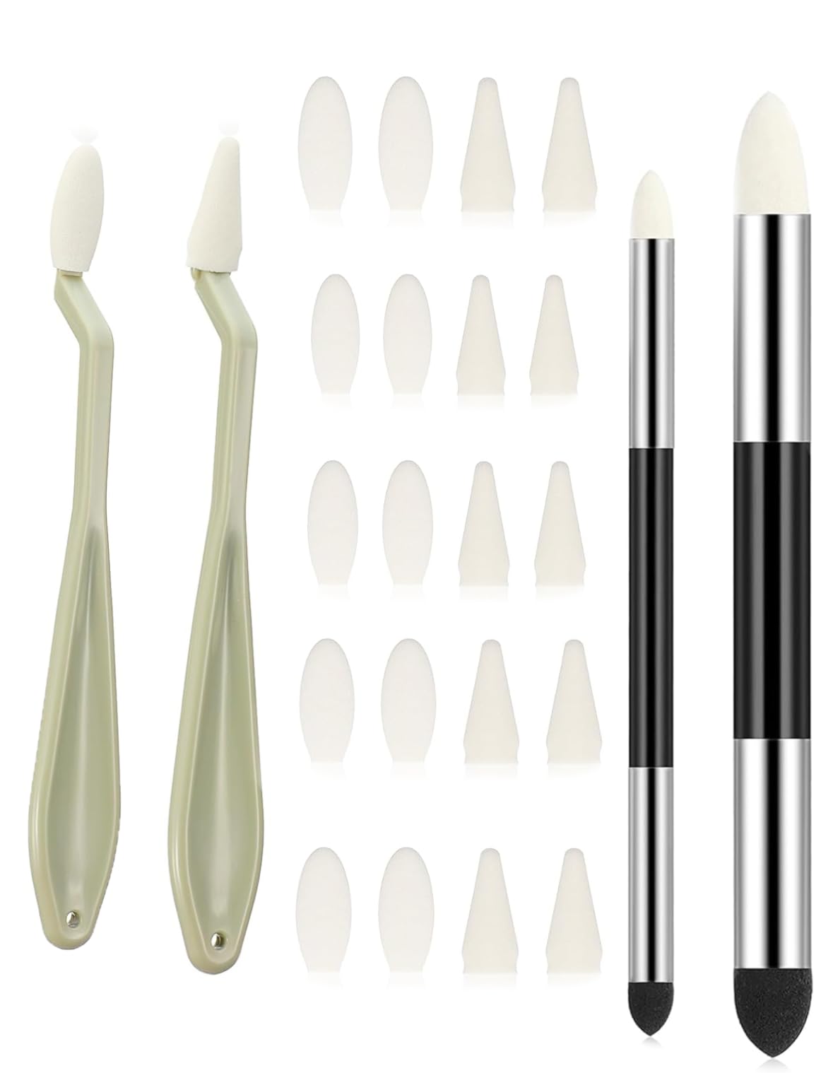 10pcs Artist Lightening and Highlight Stump Sponge Pen, Double Headed Drawing Art Blender Pencil Sketch Scrapers Tools with Head Washable Sketch Rubbing for Blending