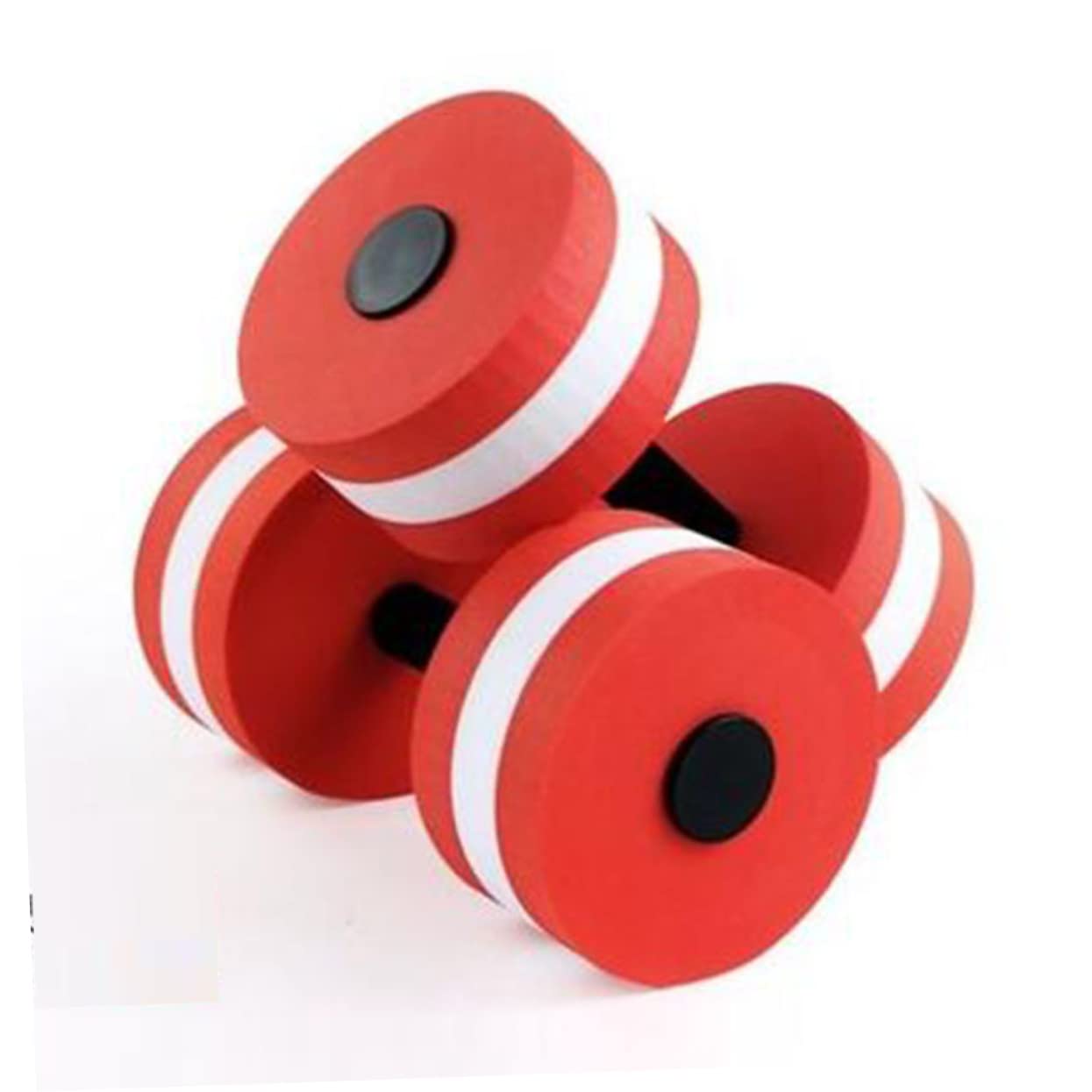 HANABASS 1pc Eva Dumbbell for Swimming and Floating Dumbbell for Pool Exercise Comfortable Grip Low Water Absorption for Aquatic Sports Red