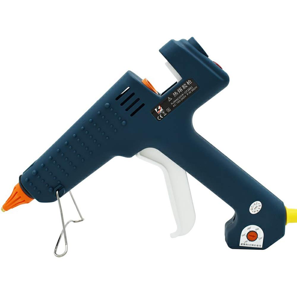 Pistolet do klejenia na gorąco klasy przemysłowej 300 W - regulowana temperatura - duża moc - drążek o średnicy 11 mm - niezawodne narzędzie rzemieślnicze