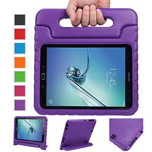 NEWSTYLE Tab S2 9.7 Shockproof Case Light Weight Kids Case Super Protection Cover Handle Stand Case for Kids Children for Samsung Galaxy Tab S2 9.7-inch Tablet SM-T810 SM-T815 (Purple)