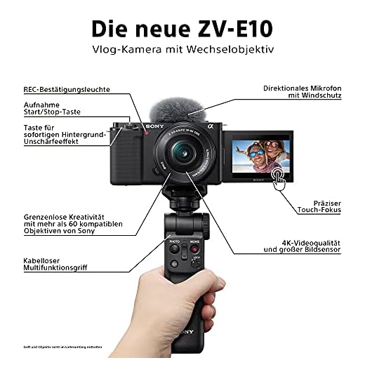 Sony Alpha ZV-E10 Vlog-Kamera mit 16-50mm