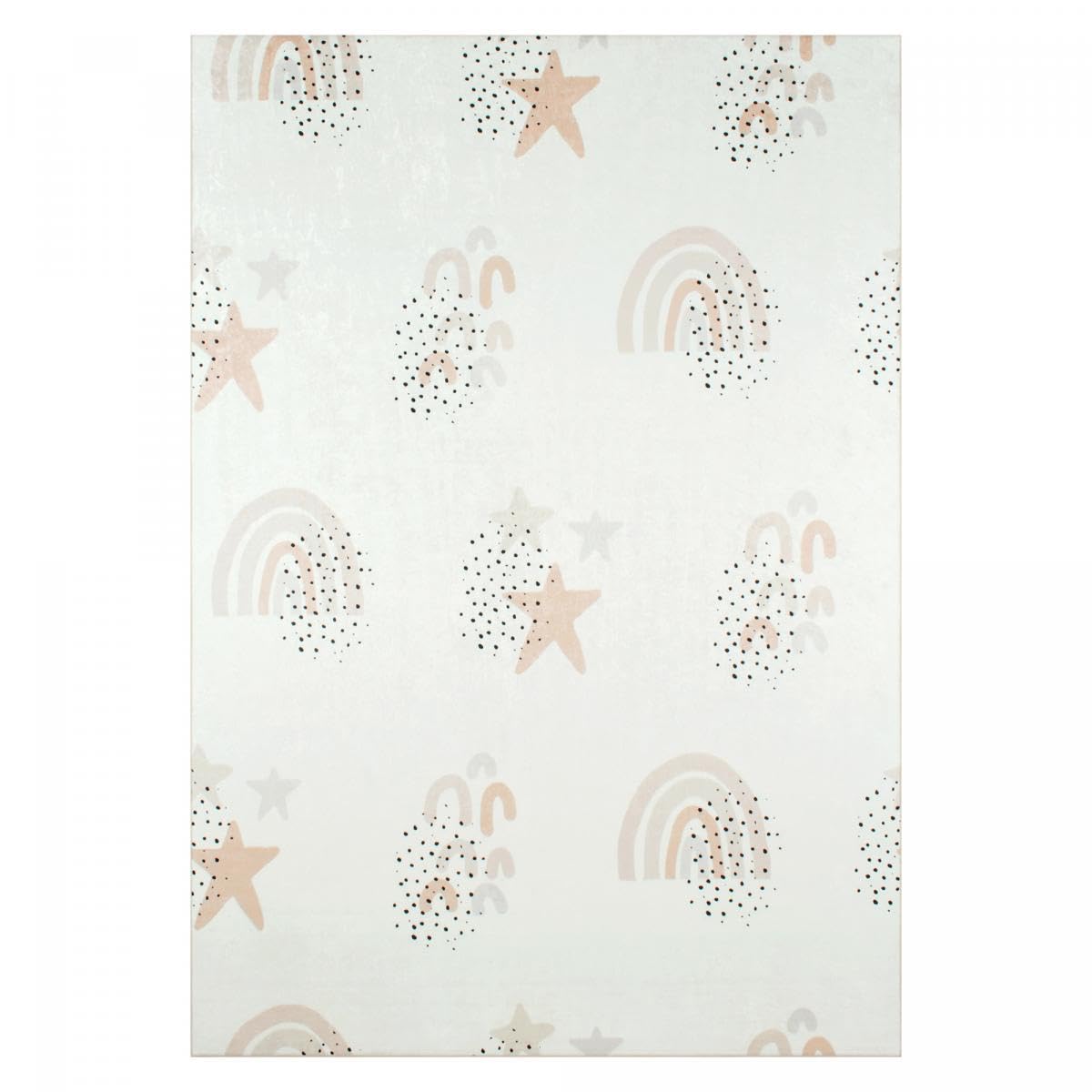 Alfombra infantil 80 x 150 cm, ideal como alfombra de dormitorio, alfombra crema para niños, alfombra de forma rectangular, 8170