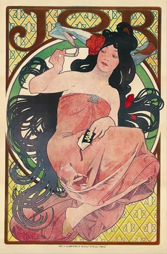 Póster de graffiti basado en pinturas famosas de Alphonse Mucha decoración pared 60x90cm