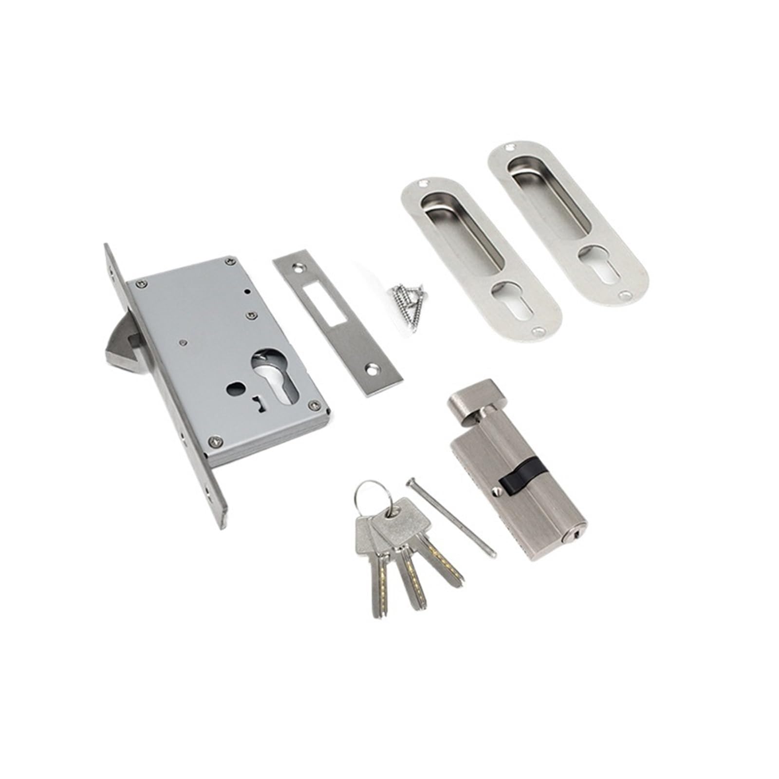 Puerta corredera engrosada, cuerpo de cerradura de gancho único, cerradura de puerta corredera de acero inoxidable 304, accesorios de puerta de madera, herrajes for puertas interiores