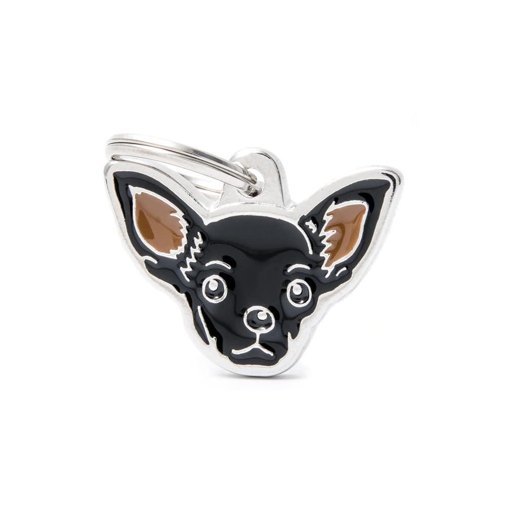 MyFamily Medaglietta per Cani Personalizzabile Chihuahua Nero Friends