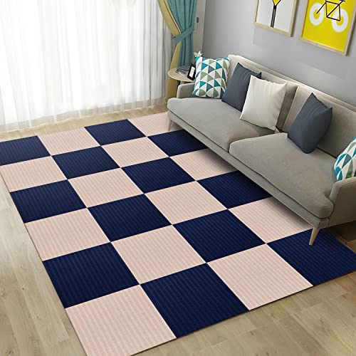 タイルカーペット タイルマット ずれないマット 洗濯OK 30X30cm 防音マット 犬猫 カーペット ジョイントマット 吸着マット 防音シート 床 子供 ペット 足音 洗える パズルマット(10枚入 ダークブルー+キャメルホワイト)