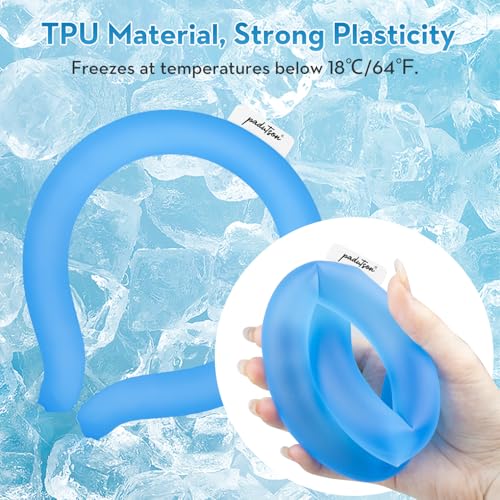 Image of 2 Pack Neck CoolingTube, Reusable Ice Coolers Wearable BodyCooling Products, Neck Coolers for HotWeather(Blue*2)