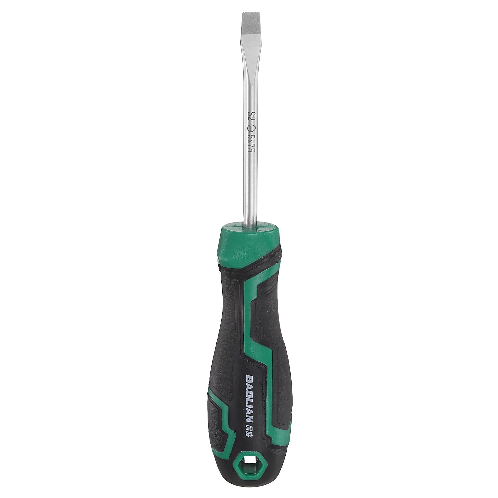 sourcing map SL5 Flat Head Screwdriver 6.7" Length S2 Steel Magnetic Slotted Screwdrivers with Ergonomics Grip for Fastening Loosening DIY Repairing
