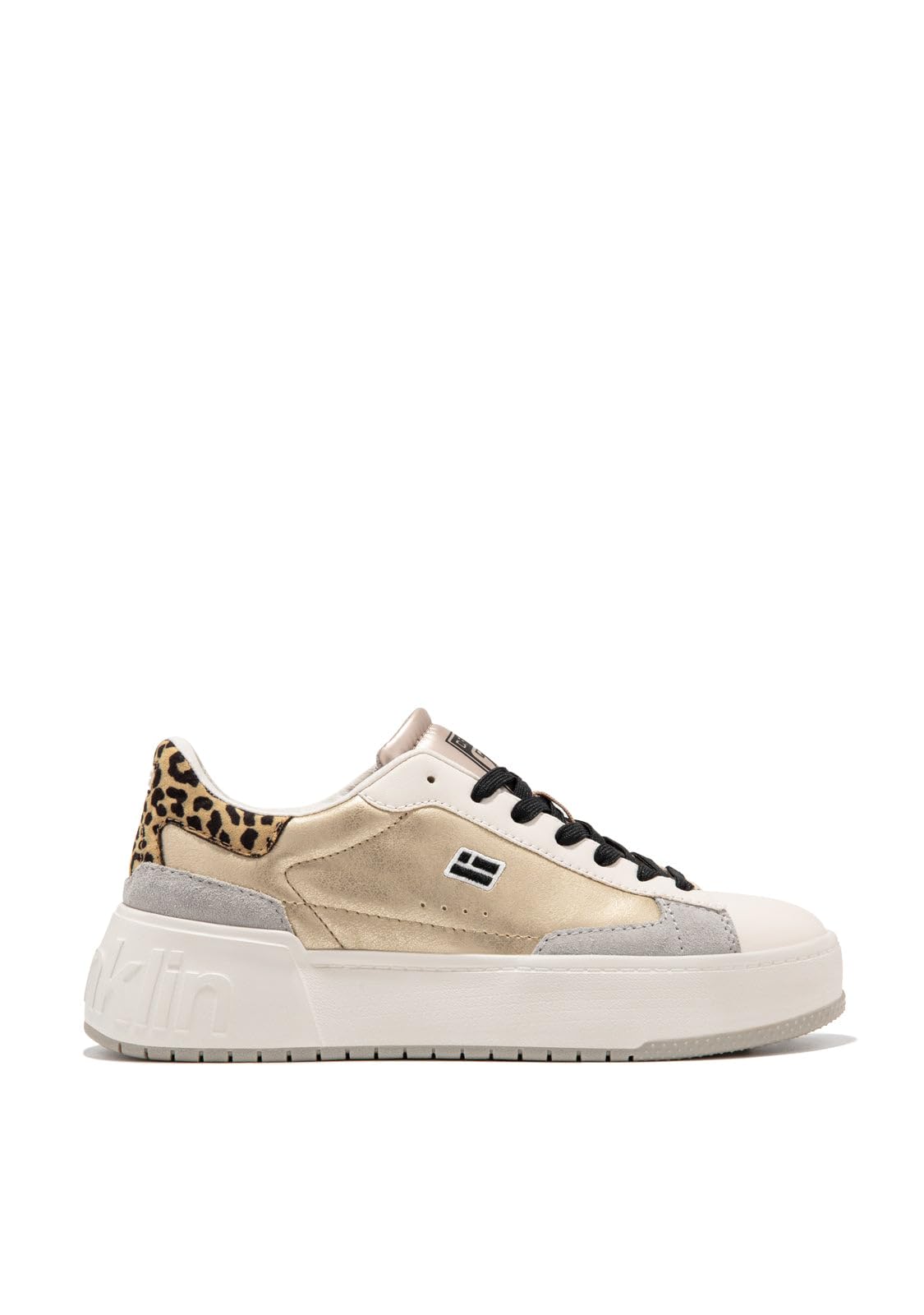 D.​Franklin Zapatillas Casual Court Flag Oro/​Leopardo - Zapatillas de Vestir para Mujer - Moda Casual - Talla (36) - Modelo Court