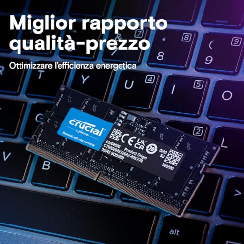 Memoria RAM per computer portatili CT8G56C46S5 DDR5 da 8GB a 5600MHz (o 5200MHz o 4800MHz) - RAM - Immagine 4