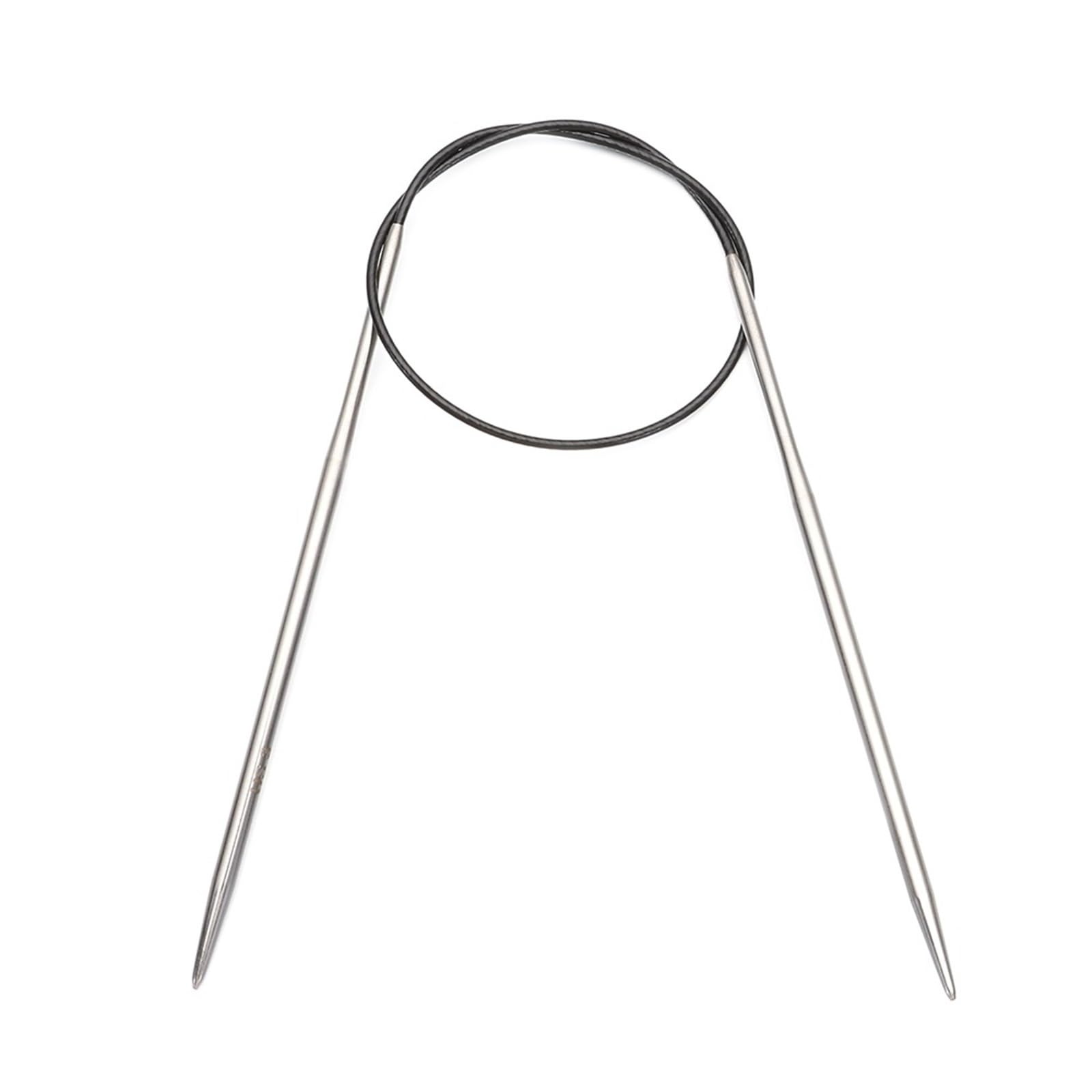 Knitting Needles 80/100cm Stainless Steel Circular Needle Round Weaving Knitting Needles Handmade Crochet Hook DIY Crafts Household Sewing Pins(40cm-3.25mm)