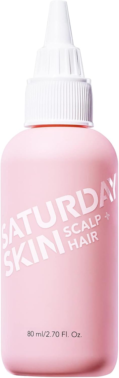 Saturday Skin Scalp + Hair Strengthening Peptide Treatment Overnight Serum Awakened Pepped Nourished Thicker Longer for Thin & Dry Hair Collagen Keratin (2.70 Fl. Oz.)