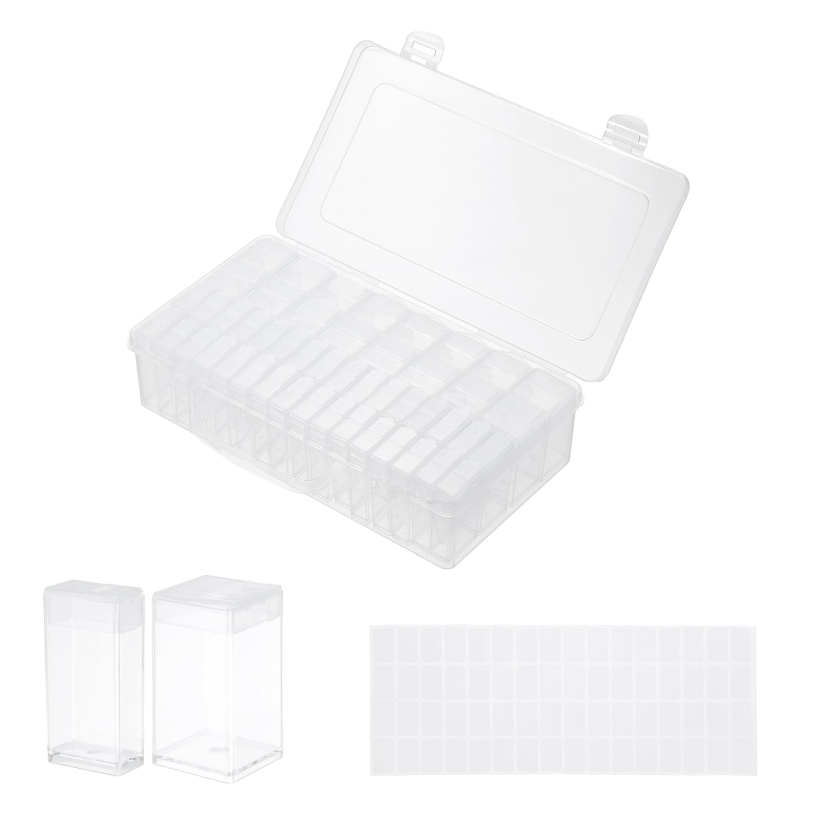 Rangement diamant 48 cases transparentes pour ne plus perdre vos petits bijoux et strass
