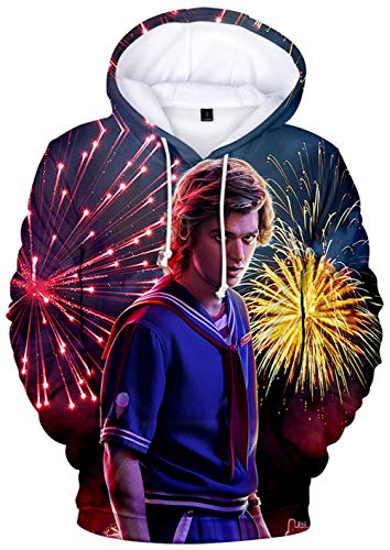 KamiraCoco Hombre Stranger Things Sudadera Temporada 3 Sudadera con Capucha (S)