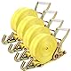 DAJAVE 4 Stück 50mm x 8,5m Spanngurt, 5000 kg Spanngurte mit Ratsche und Haken, Zurrgurt Heavy Duty für Motorräder, Ratschengurt Zurrgurte für Ladungssicherung CE Zertifiziert
