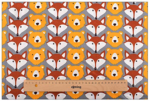 Set di 8 scampoli quadrati di stoffa, con stampa