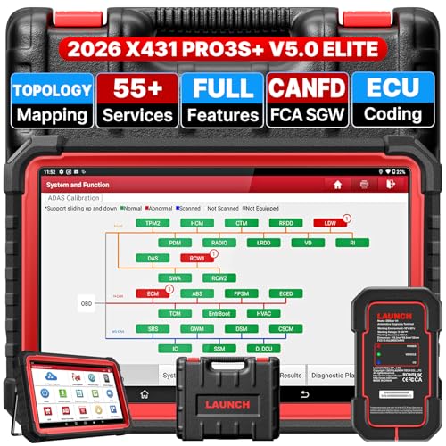 Launch X431 PRO3S+ V5.0,2026 Upgrade All-in-One Bidirectional Scan Tool,HD Trucks Scan,Topology Map,ECU Code,55+ Service,Full System,CANFD&DOIP,DBSCar VII VCI 2-Year Update