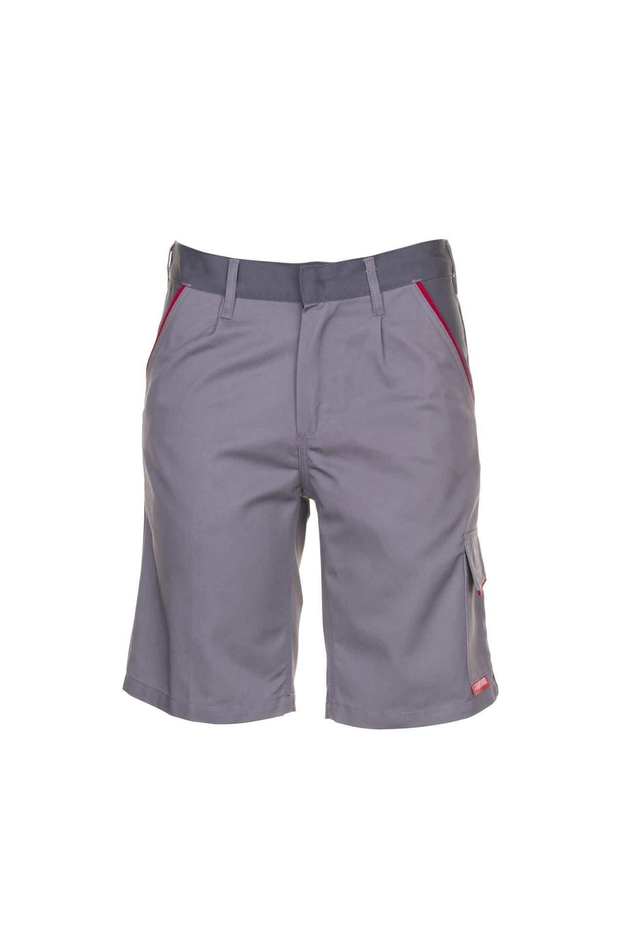 Planam 2371060 Highline Shorts, Zink/Schiefer/Rot, Größe XXL