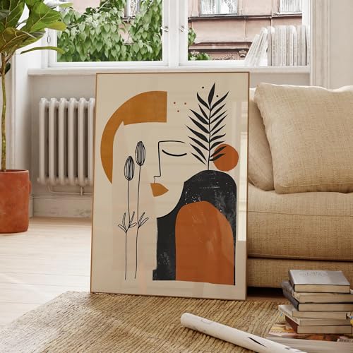Póster de arte mural minimalista abstracto moderno de 50x70cm para decoración de salón sin marco
