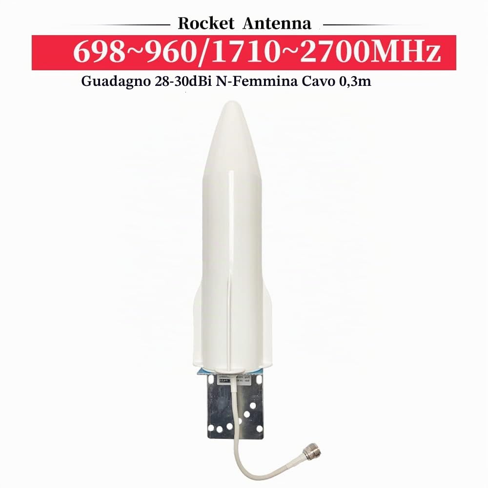Weytoll Amplificatore Segnale Cellulare 4G 3G 2G LTE (8900/1800/2100), Amplificatore di segnale a banda trifrequenza 70dB alti guadagni