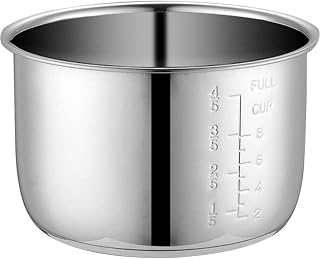HEMOTON stainless steel pot rice cooker replacement pot rice maker pan rice cooker accessories inner metal container household cooker inner liner pressure cooker