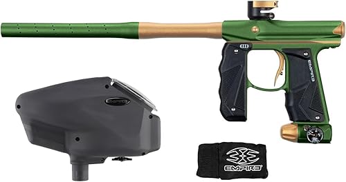 Empire Mini GS - Marcador electrónico de pistola de paintball con paquete de inicio de cargador de halo Empire (cargador de halo, gris, polvo