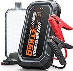 TREKURE 4000A Booster Pack with 2000LM Magnetic Full-Panel Work Light, Portable Car Battery Jump Starter, 12V Battery Booster Pack, Up to 9.0L Gas/6.5L Diesel, Safety Jumper Cables