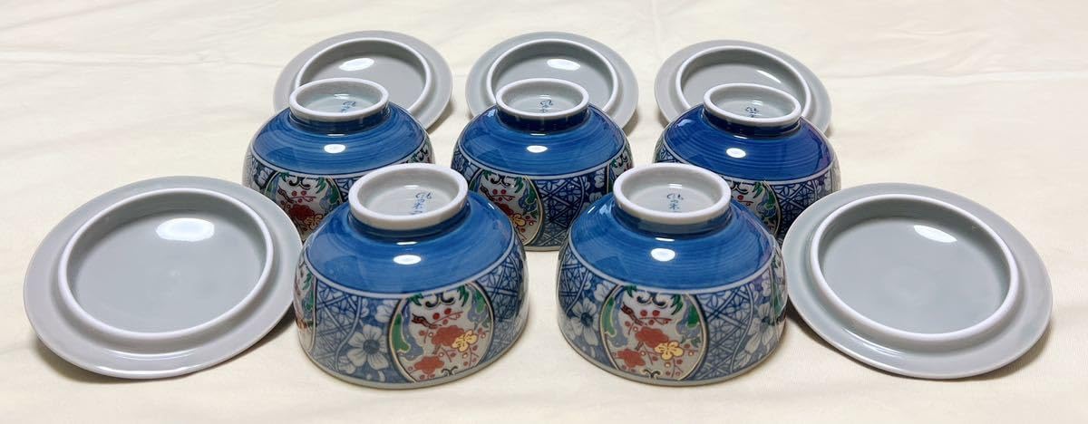 Amazon | 有田焼 風の木窯 古染風 金彩梅柄 蓋付湯呑5客 | ノー