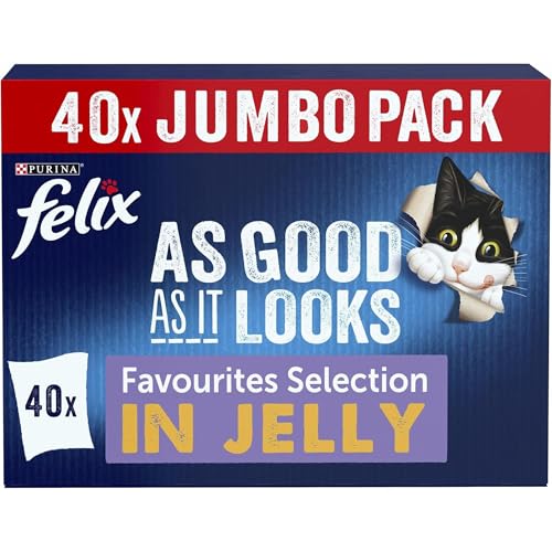FELIX As Good As it Looks Favourites Selection in Jelly Wet Cat Food 40x85g