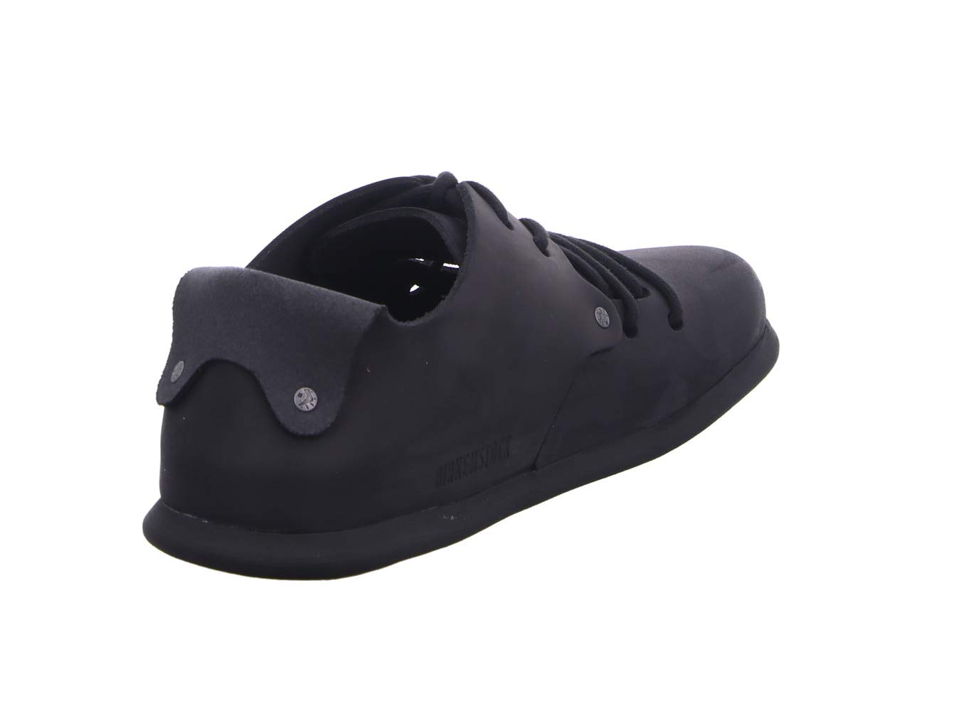 Montana Black Leather Adults Lace up Shoes