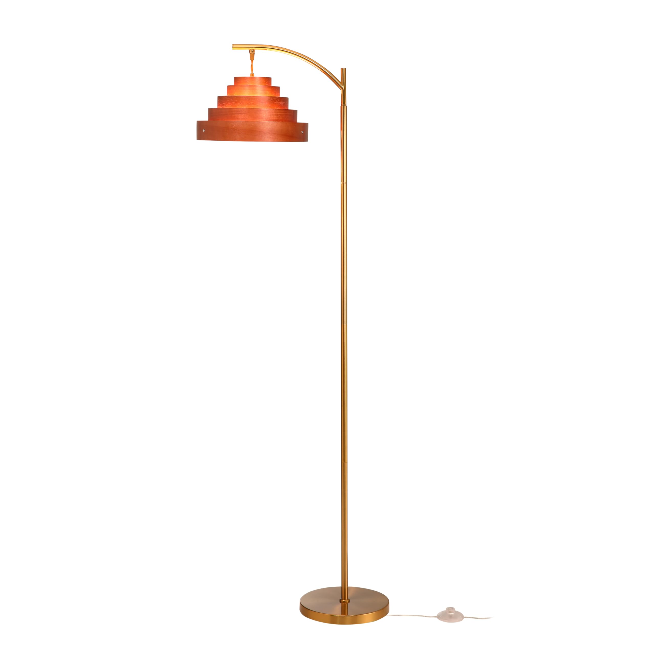 O'Bright Strata Wooden Floor Lamp - Mid Century Modern Standing